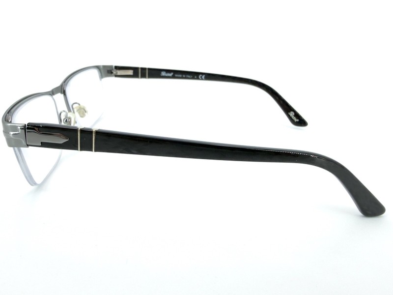 Persol 2374-V Eyeglasses FRAMES 513 Black Carbon Fiber 52[]17-135 Silver M613 gallery