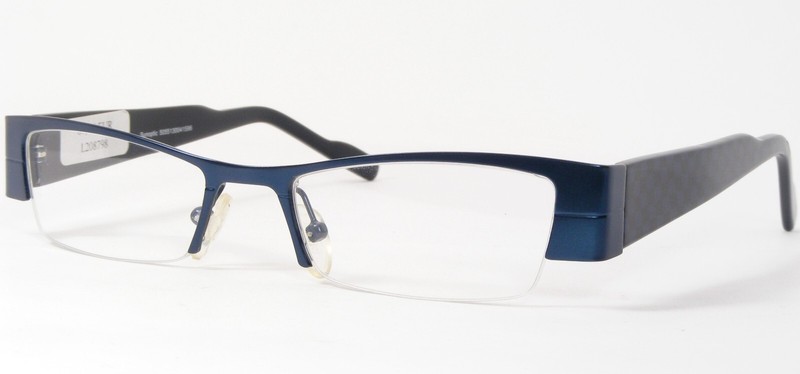 SUNOPTIC 497C Dark Blue /Black UNIQUE RARE EYEGLASSES GLASSES FRAME 50-17-135mm