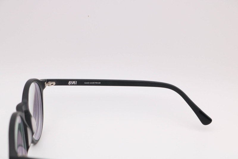 Revel Uppercut Matte Black Round 35-002127 Eyeglasses Frames 48-20-145 gallery