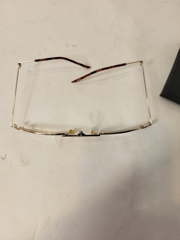 Gold Metal Rimless Eyeglasses Frames for Unisex Adults, Rimless Style gallery