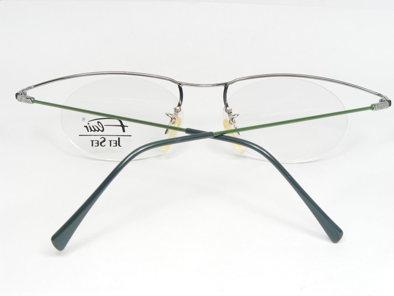 Vintage Flair Jet Set 764 553 GREEN SILVER UNIQUE EYEGLASSES GLASSES 47-15-135mm gallery