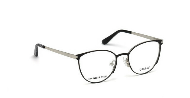 GUESS GU2665 Black 001 Metal Round Optical Eyeglasses Frame 51-17-135 GU 2665 AB