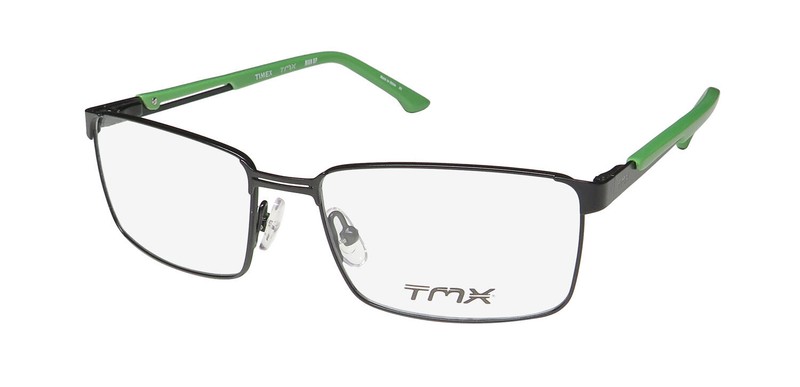 NEW TIMEX TMX MAN UP GLASSES MENS 50-15-135 METAL & PLASTIC BLACK FULL-RIM BK