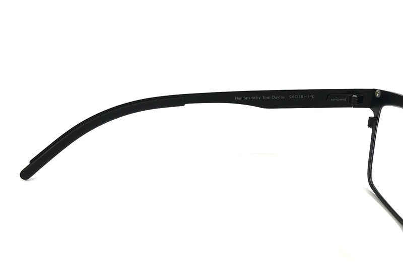 Tom Davies Eyeglasses Frames TD757 Col. 2279 Matte Black Gray Square 54-18-140 gallery