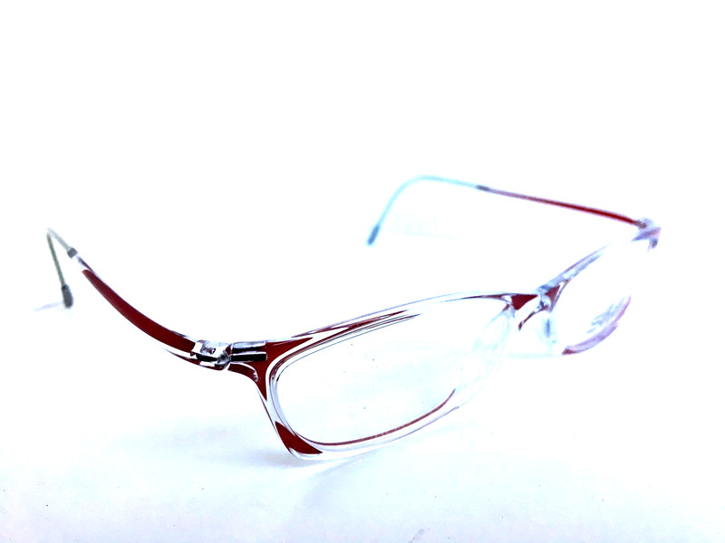 New Super Light Silhouette SPX51671 53mm Clear Red Women's Eyeglasses E1 gallery