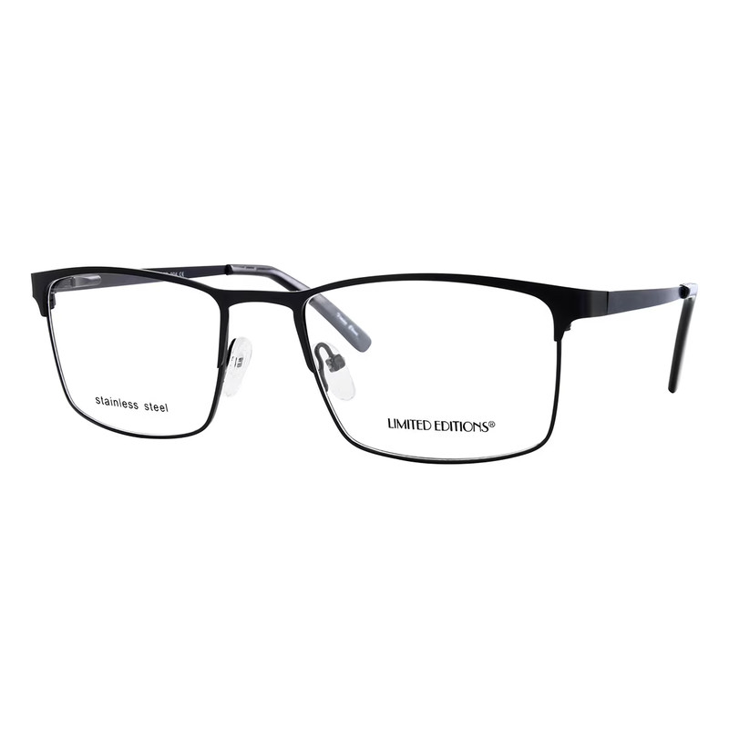 Limited Editions LTD 904 Black Matt Square Unisex Eyeglasses Frames 53-18-140