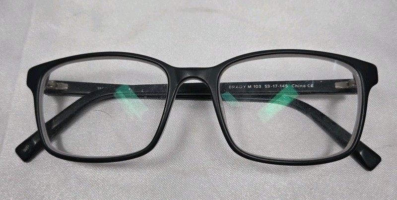 Warby Parker Durand M103 Black Square Eyeglasses 53-17-145 Frames Only
