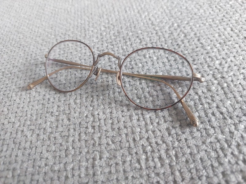 MATSUDA Titanium Oval Eyeglasses Frames M3103 Antique Gold 48-22 gallery
