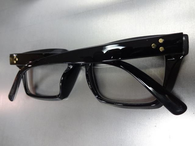 Mens Classic Vintage 50's Retro Style Clear Lens EYE GLASSES Black Optical Frame gallery