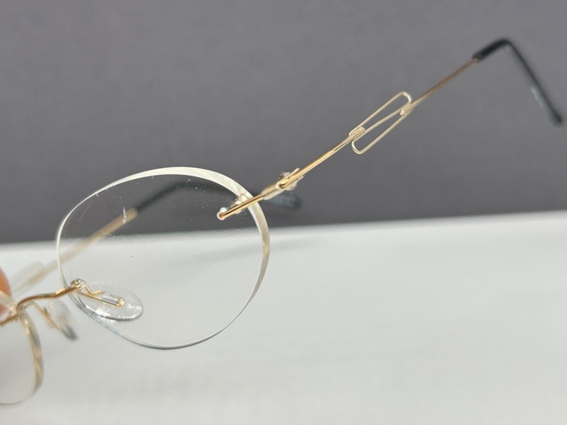 Toms design Eyeglasses Frames woman Round Oval Gold Rimless Germany Sl Flex Np gallery
