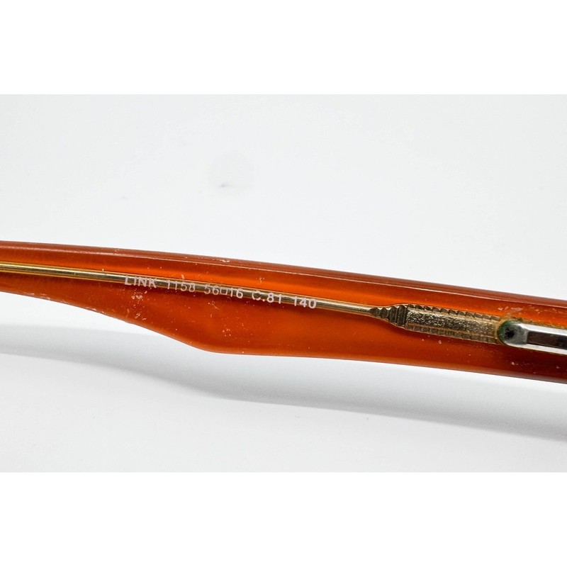 Link Occhiali Eyeglasses Mens Black Orange Link 1158 56-16-140 gallery