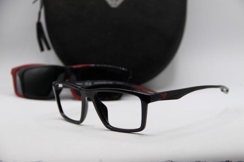 NEW EMPORIO ARMANI EA 4189U 5017/1W BLACK RED AUTHENTIC EYEGLASSES 55-17