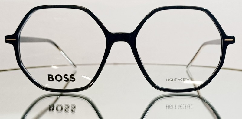 BOSS BOSS 1528 807 Eyeglasses BLACK CRYSTAL New Plastic 54-16-140 Light Acetate gallery