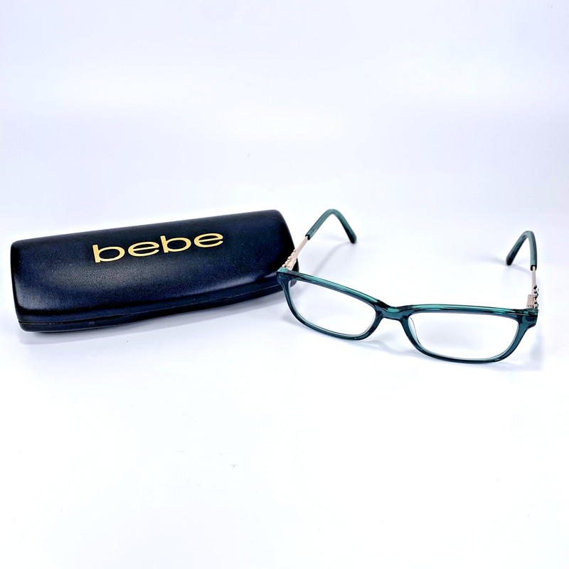 Bebe BB5228 Teal Eyeglass Frames Women’s Prescription Glasses w/ Original Case