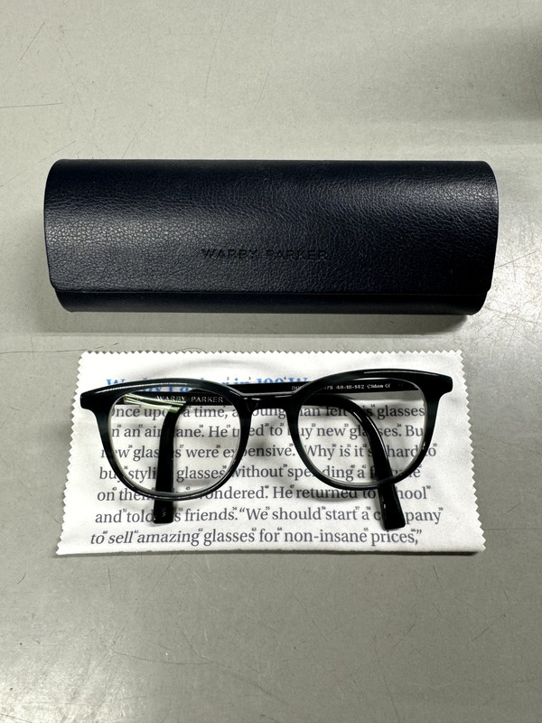 Warby Parker Eyeglasses Frames DURAND M 175 + Case – Needs Replacement Lenses