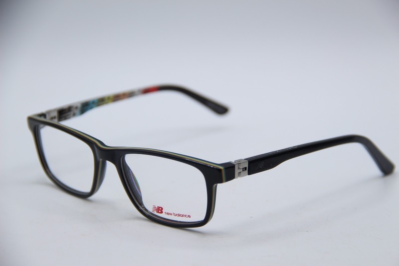 NEW NEW BALANCE NBK 117-1 BLACK BLUE RED AUTHENTIC FRAMES EYEGLASSES 48-16