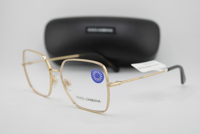 NEW DOLCE & GABBANA DG 1323 02 GOLD HAVANA GUNMETAL AUTHENTIC EYEGLASSES 54-16