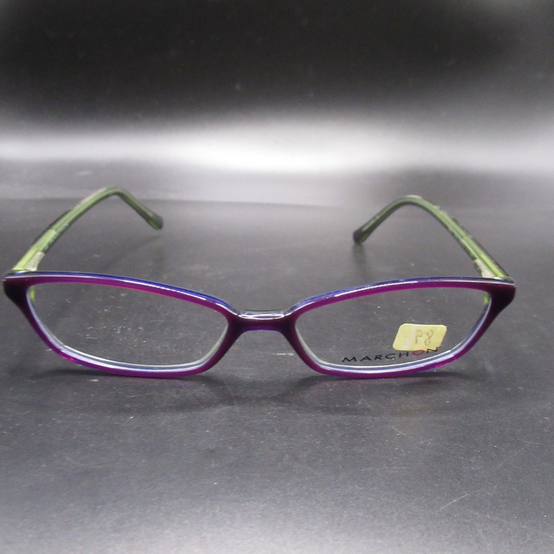 Marchon M822 Women’s Full Rim Eyeglass Frames Purple Green 60-15-135 Cat Eye