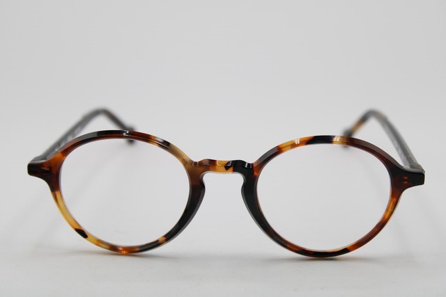 NEW L.A. EYEWORKS BUCK 169 BROWN TEAL MARBLE HAVANA AUTHENTIC EYEGLASSES 46-22 gallery