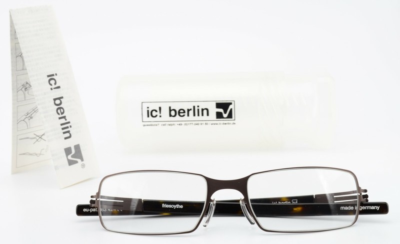 Ic! Berlin Glasses Frame Model Friesoythe Flexible Stainless Steel Light Braun