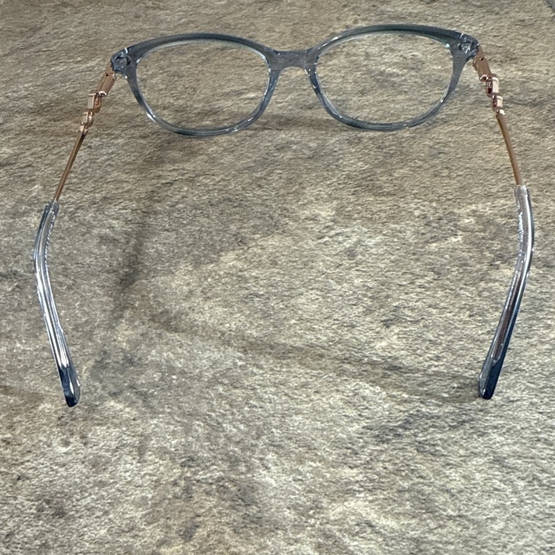 Superflex SF-607 S301 Blue Rose Gold Eyeglasses Frame Only Cat Eye 51-16-130-36 gallery