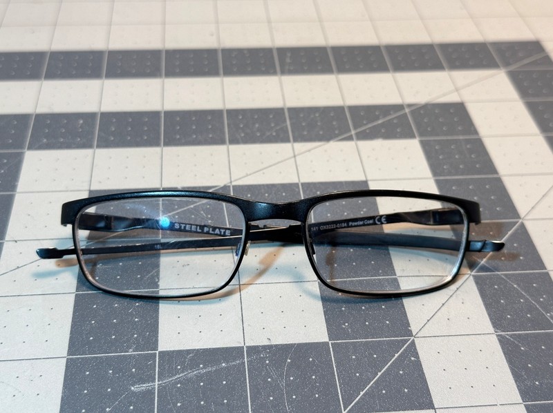 OAKLEY Steel Plate OX3222-0154 Metal Coal Black Eyeglasses 54-18 — FRAME ONLY