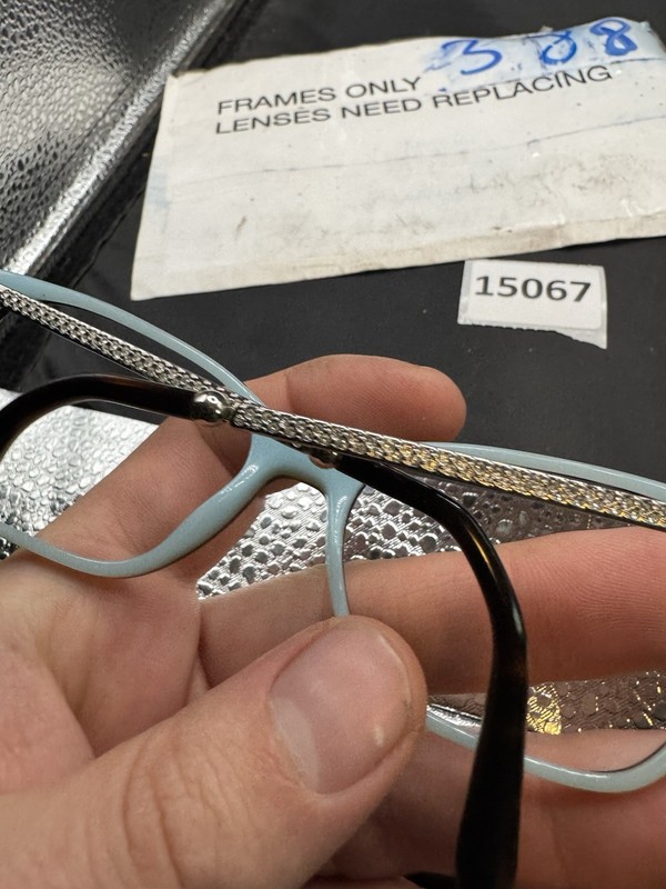 TIFFANY & CO FRAMES ONLY EYEGLASSES TF 2158-B 8134 BROWN / BLUE 52-16-140 ITALY gallery