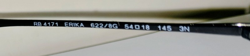 RAY BAN RB 4171 Erika 622/8G 54/18/145 3N Sunglasses Eyeglasses "FRAMES ONLY" gallery
