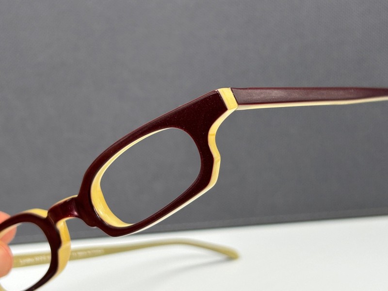 Anne Valentin Eyeglasses Frames Woman Red Brown Purple Square Slim Abaca NP:283€ gallery