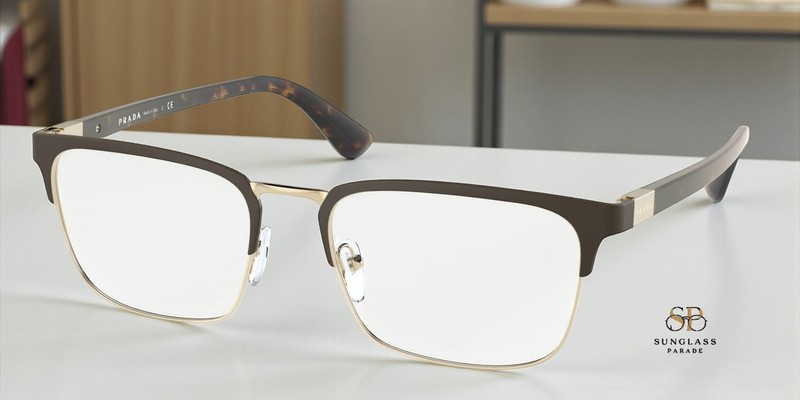 PRADA PR 54TV 01U1O1 Heritage Matte Burnished Pale Gold 55 mm Men’s Eyeglasses