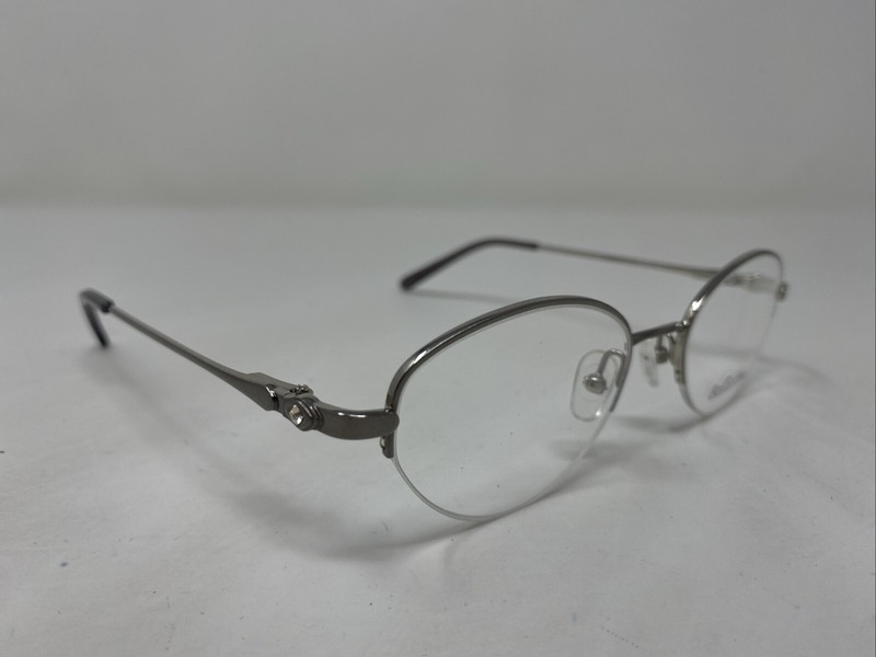 Bellissima BL 627 LIGHT MAUVE/SILVER 50-19-135 Half Rim Eyeglasses Frame LZ59 gallery
