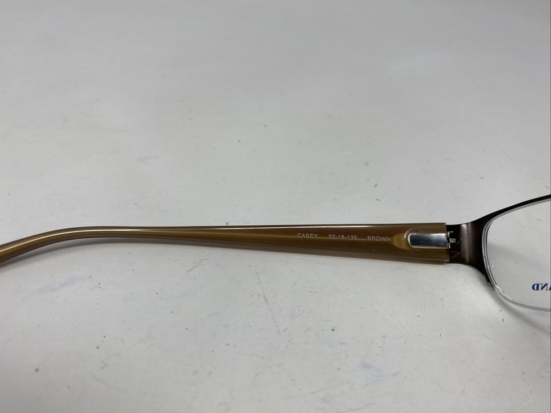 Lucky Brand CASEY BROWN 52-18-135 Metal Half Rim Eyeglasses Frame 375G gallery