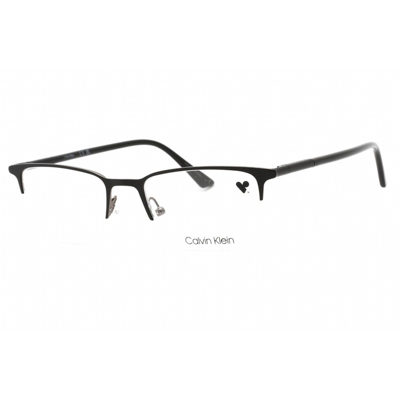 Calvin Klein Men’s Eyeglasses Matte Black Half Rim Rectangular Frame CK22118 002
