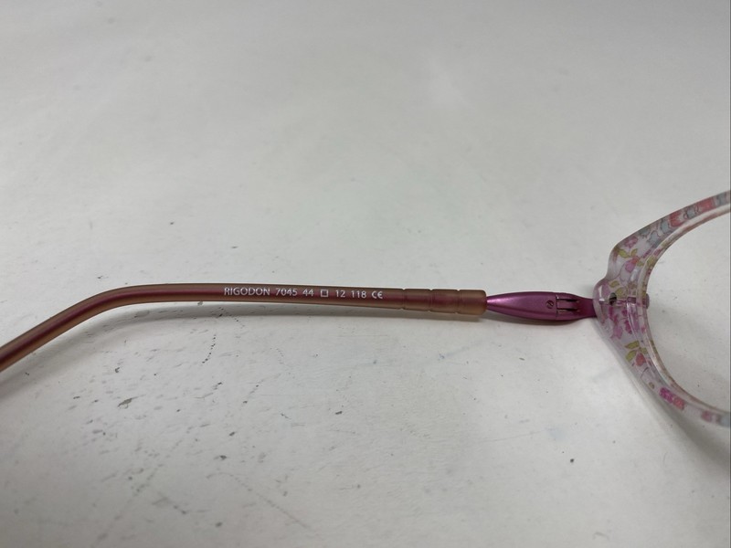 JEAN LAFONT PARIS France RIGODON 7045 44-12-118 Pink Floral Eyeglasses Frame J07 gallery