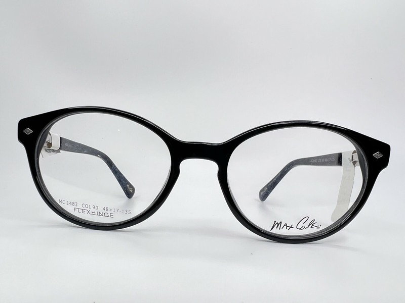 Max Cole MC1483 COL 90 Black Cat Eye Full Rim Eyeglasses Frames 50[]19 140 mm gallery