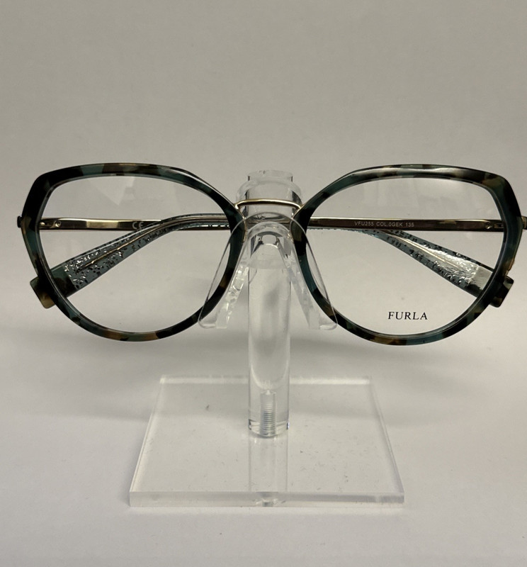 FURLA VFU255 EYEGLASS TURQUOISE FRAME WOMENS GEOMETRIC FULL-RIM 0GEK 54-18-135