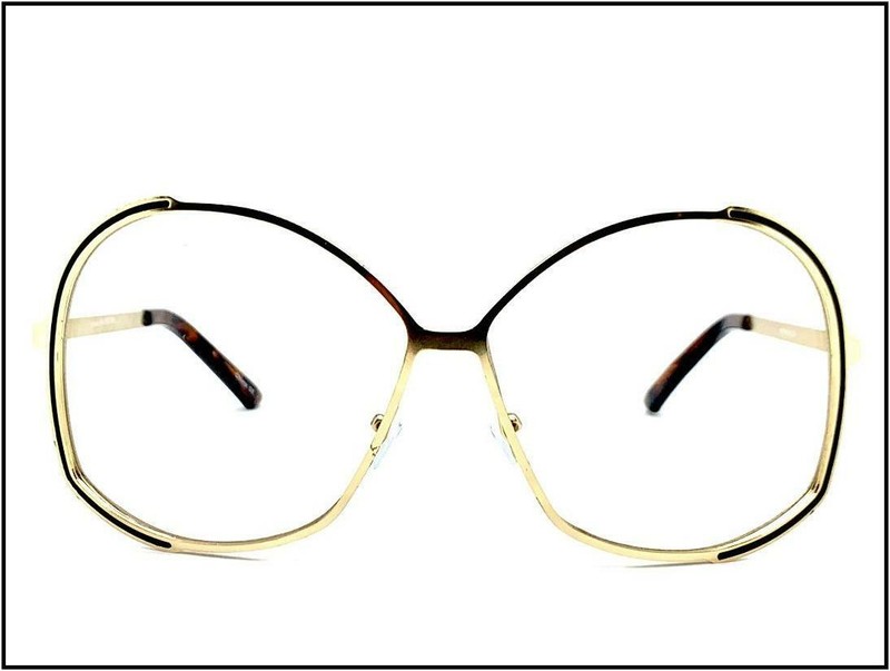 2 Pairs OVERSIZED Retro Style Clear Lens EYE GLASSES X-Large Big Huge Gold Frame gallery