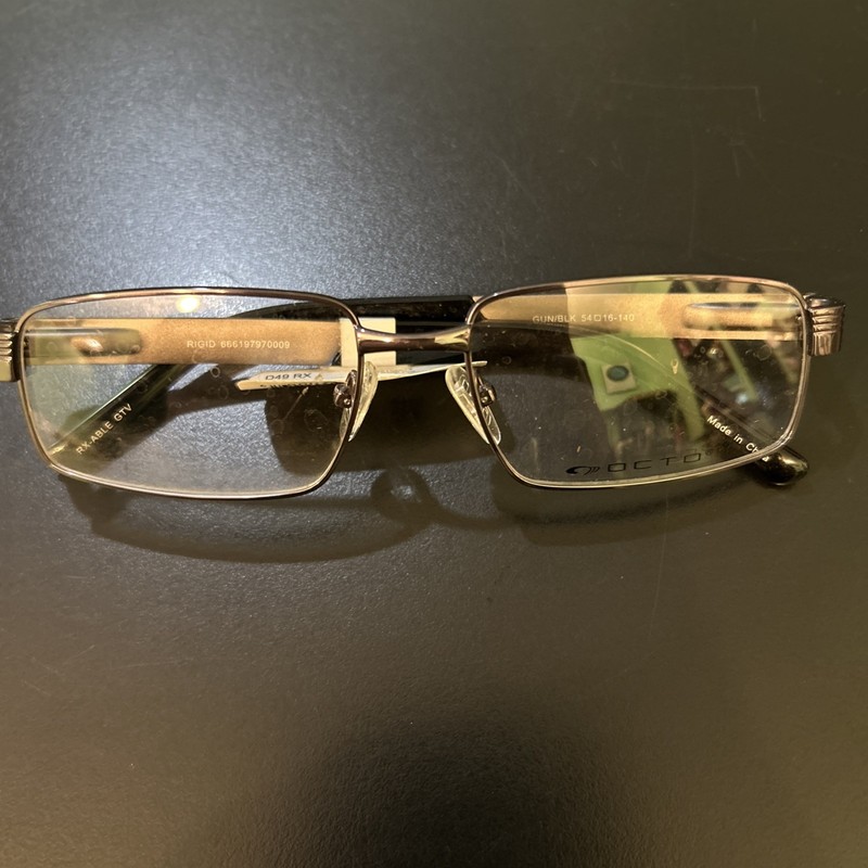 Octo Rigid 180° Gun Black Eyeglass Frames 54 16 140 Frames Only