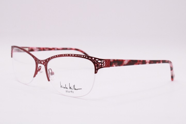 NEW NICOLE MILLER YOURFIT ECKFORD C03 PLUM TORTOISE AUTHENTIC EYEGLASSES 59-18