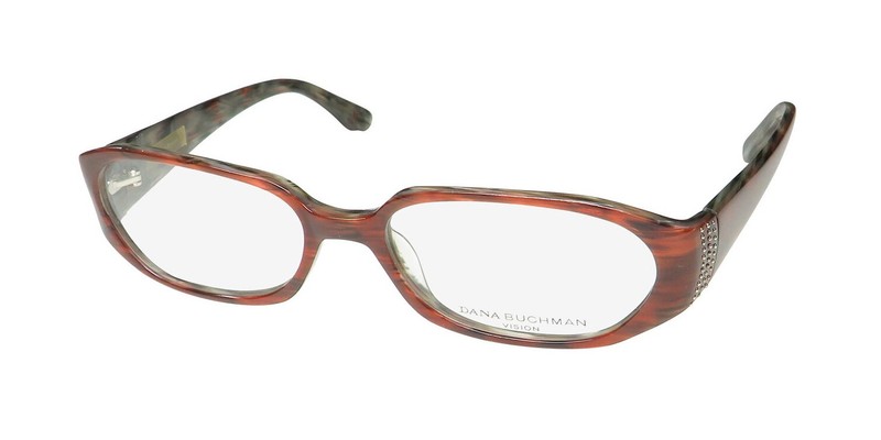 NEW DANA BUCHMAN OPAL GLASSES WOMENS RECTANGULAR 53-17-135 PLASTIC FULL-RIM