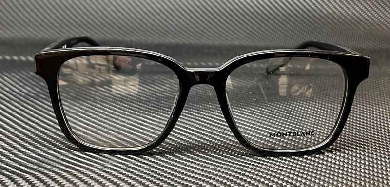 MONT BLANC MB0180OK 005 Shiny Black Men's 56 mm Eyeglasses gallery