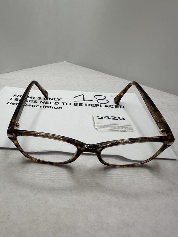 Coach Eyeglasses HC 6065 5287 Confetti Light Brown Clear *FRAMES ONLY* 51-17-135