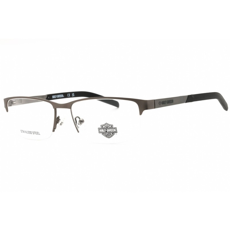 Harley Davidson Men’s Eyeglasses Matte Gunmetal Metal 56mm Frame HD00015 009