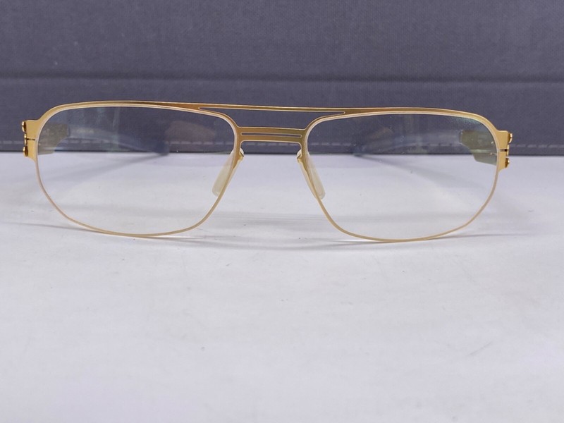 Ic Berlin Eyeglasses Frames Men Gold Matte Square Oleg P. Large Np:499€ gallery