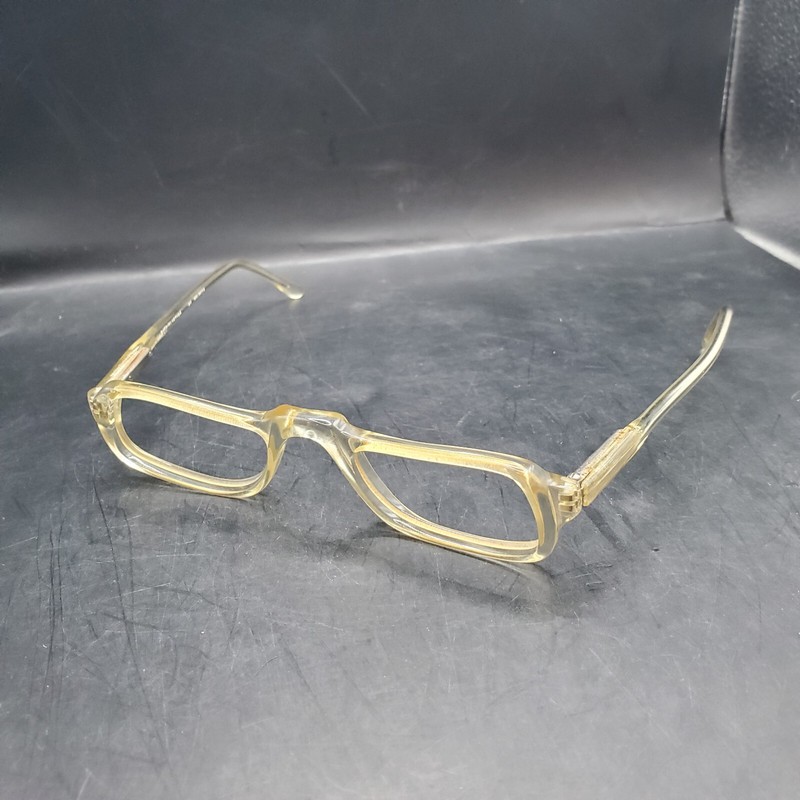 Vintage Selecta GOLD/CLEAR EYEGLASSES GLASSES PLASTIC ITALY FRAME 46-24-133mm