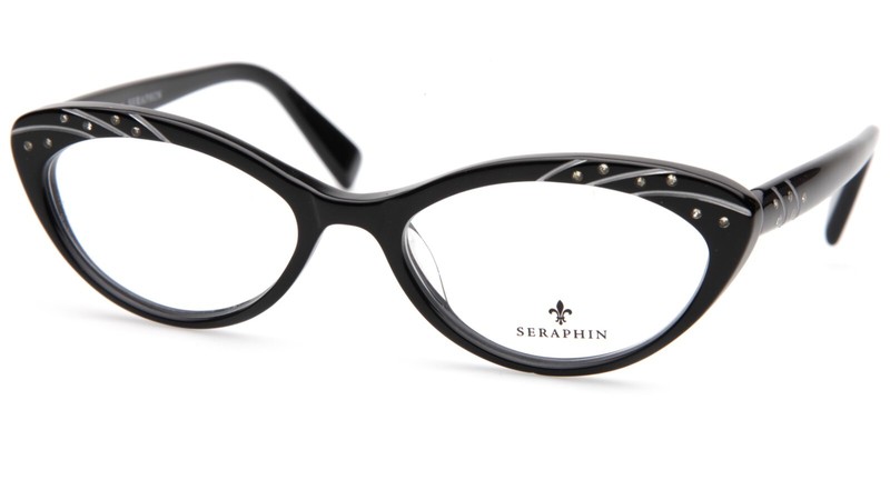 New SERAPHIN HEATHER / 8781 Black Eyeglasses 52-17-140mm B32mm Japan