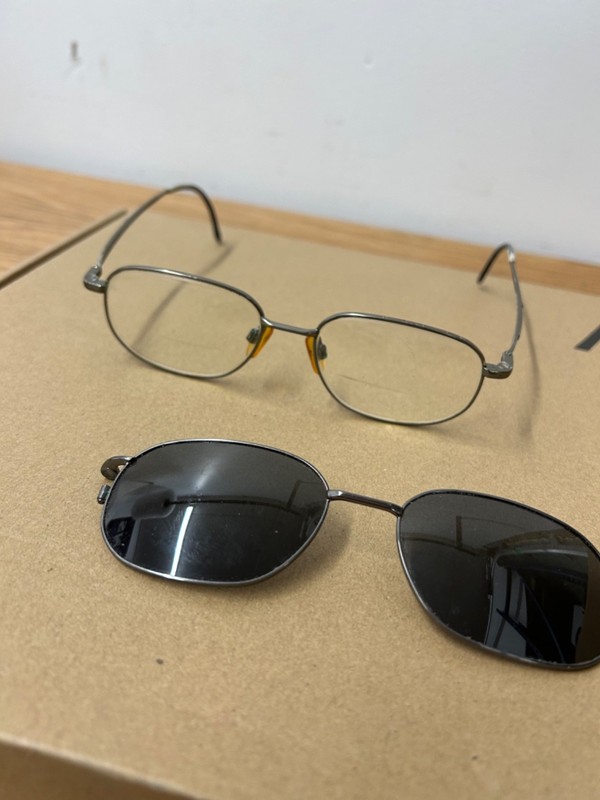 VTG Easyclip Eyeglass Sunglass Frames Napoleon 9003 Titanium 140mm Oval Full Rim gallery