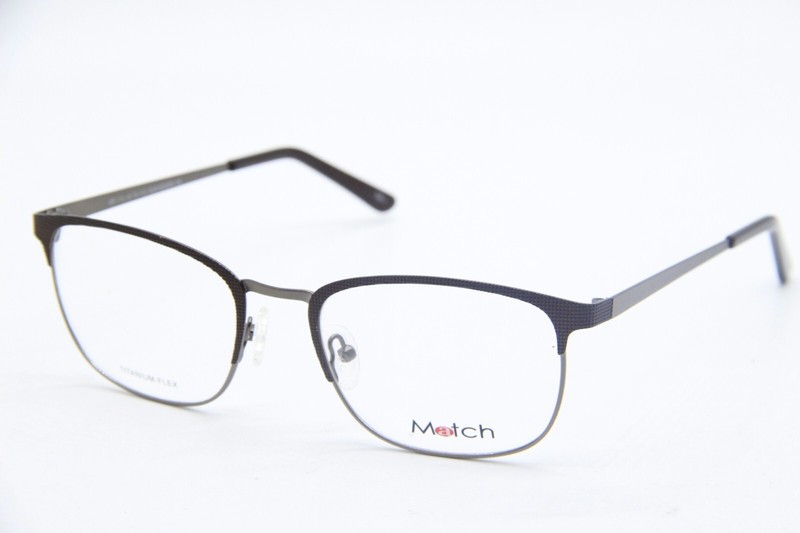 NEW MATCH FLEX MF-172 GUN/MDBRN GUNMETAL BROWN AUTHENTIC EYEGLASSES 53-19