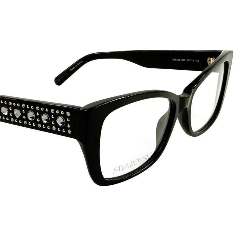 Swarovski SK5452 Womens Plastic Eyeglass Frame 001 Shiny Black 52-16 gallery