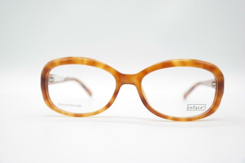 Inface If9232 Brown Oval Glasses Eyeglass Frame New